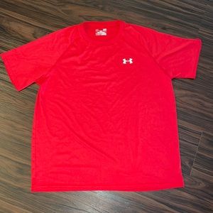 Under Armour Dri-fit workout shirt. Size-Large. Color-Red.
